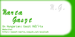 marta gaszt business card